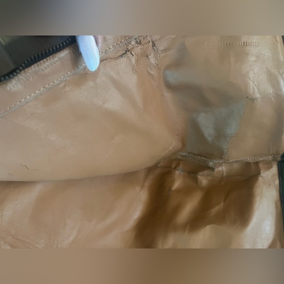 Zara Leather OTK Heeled Boots In Size 38/7.5 - Picture 4 of 8